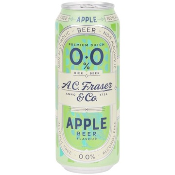 Piwo bezalkoholowe A.C. Fraser jabłkowe 0.0% 0,5l