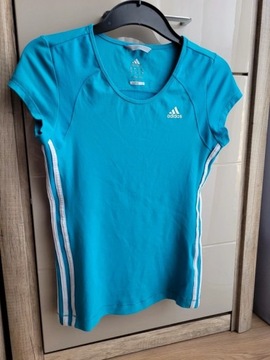 Niebieski T-shirt Adidas roz. S