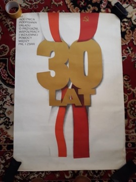 Plakat 30 lat przyjaźni PRL ZSRR