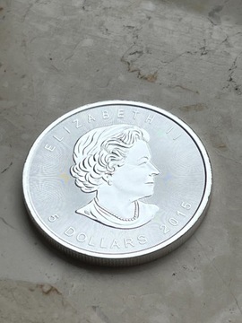 Moneta srebrna Kanadyjski Liść Klonowy 2015