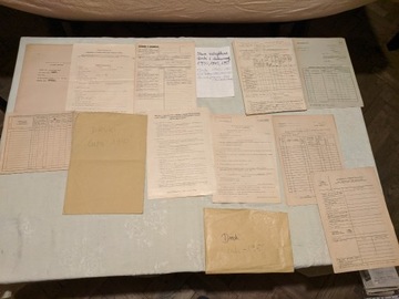 Stare zabytkowe druki, dokumenty 1930 1940 1950