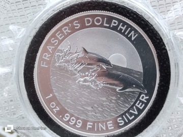 Srebrna moneta Fraser's Dolphin 2021 Australia