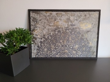 Obraz mandala beton loft 50x70 cm Art deco 