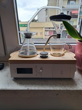 BARISIEUR TEA & COFFEE ALARM CLOCK - BIAŁY