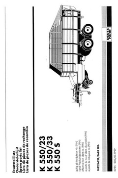 Katalog części Przyczepa Deutz Fahr K 550