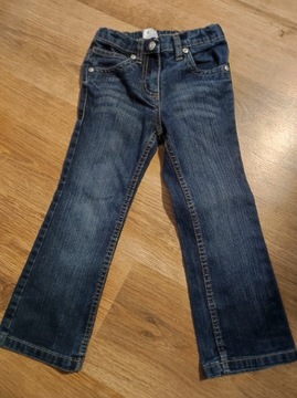 C&A fajnie jeansy granatowe dla dziewczynki 104