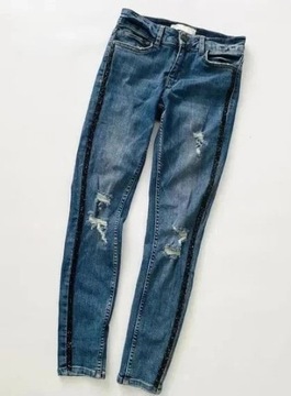 ZARA jeansy rurki Skinny Lampas XS