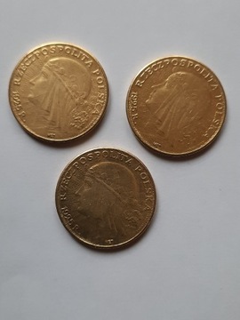 3 monety kopie 50 zł 1925 Głowa Kobiety 