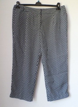 Dunnes spodnie 44 wzór proste długość 3/4 super