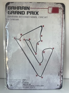 Tabliczka z torem F1 Formuła 1 Bahrain Gran Prix 