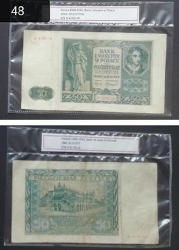 Banknot POLSKA 1941 50 ZŁOTYCH (48)