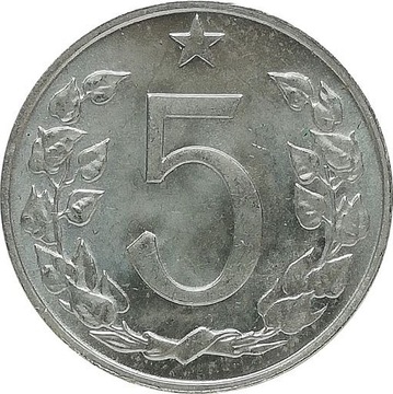 Czechosłowacja 5 haleru 1967, KM#53