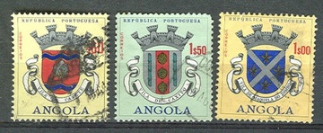 Angola 1961 Zestaw znaczków Herby! Stany różne!