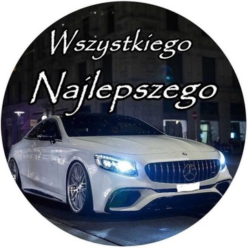 OPŁATEK NA TORT MERCEDES LOGO AUTO SAMOCHÓD 30 40 