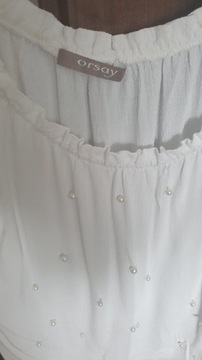 Biała bluzeczka z perełkami