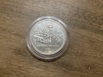 Srebrna moneta 200 koron słowackich