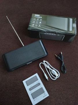 Głośnik przenośny 2x5W Bluetooth Radio USB karta