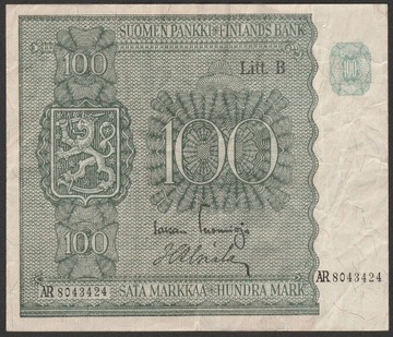 Finlandia 100 markkaa / marek 1945 - AR