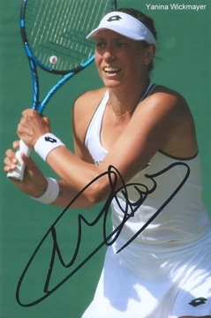 Yanina WICKMAYER oryginalny autograf! TENIS