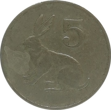Zimbabwe 5 cents 1980, KM#2