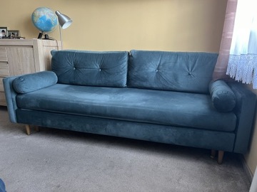 Sofa rozkładana szerokość 220 cm wysokość 90 cm 