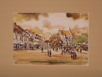 Kazimierz Dolny nad Wisłą AKWARELA 24x30 cm