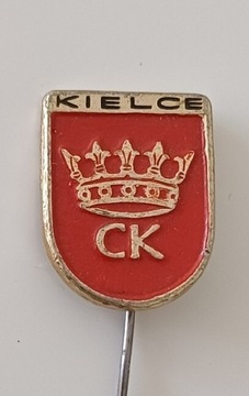 Stara przypinka PRL metalowy znaczek Kielce 