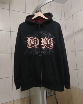 Bluza hoodie kangurka czarna Hard Rock Cafe XL