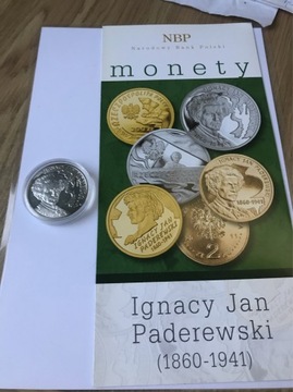  10 zł Ignacy Jan Paderewski z folderem