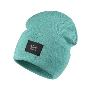 Damska Zimowa Czapka WOOLK Capri Morski Beanie