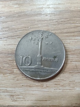 10 zlotych 1965 -  Kolumna Zygmunta