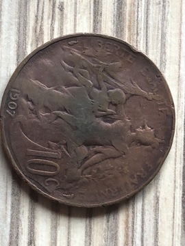 10 centów 1907 Francja 