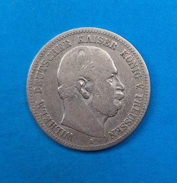 Niemcy, Prusy 2 marki 1876 A, Wilhelm I, Ag 0,900