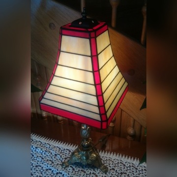 Lampa witrażowa stołowa-szkło