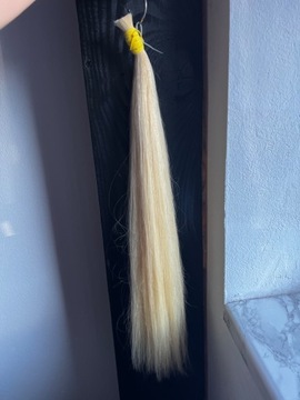 Naturalne włosy słowiańskie blond 100g - 60 cm 