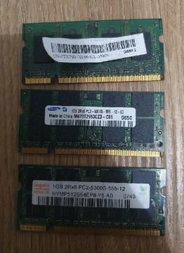 Pamieć Ram DDR 2 1gb Samsung, Hynix, SIS Module 