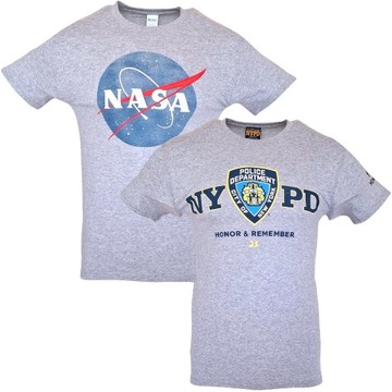 NASA NYPD koszulki męskie S zestaw 2 szt. z USA 