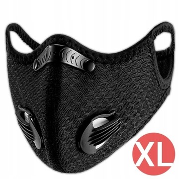 Maska Airus Czarna XL z filtrem węgłowym Pure95