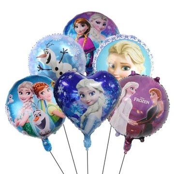 Balony Foliowe Frozen 6szt  Elsa /Anna /Olaf