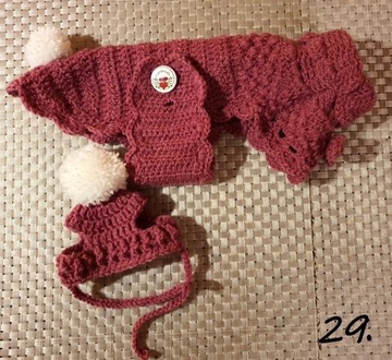 Sweterek i czapka dla psa XS/S  ubranko   HANDMADE