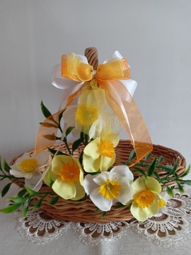 Koszyk dekoracja stroik Wielkanoc 
