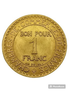 Francja 1 Frank 1921 mennicza 