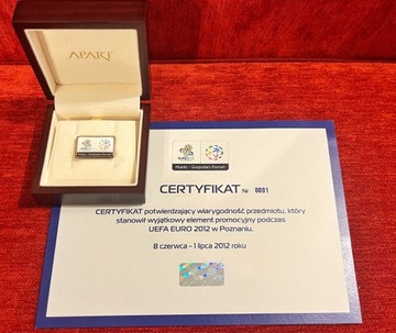 Unikat Złoty PIN Euro2012 Poznań 