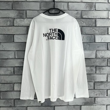 Koszulka z długim longsleeve the north face biała