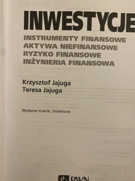 Inwestycje Krzysztof i Teresa Jajuga wydanie nowe