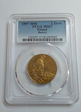 2 zł 1997 Stefan Batory - PCGS MS 67