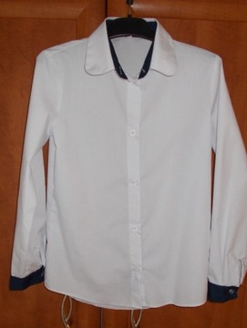 Elegancka bluzka, biała 140, szkoła