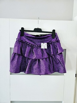 Nowe fioletowe spódnicospodnie Zara L