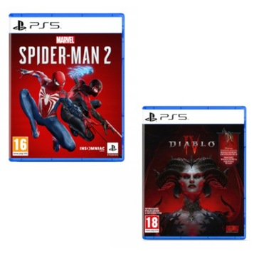 ZESTAW 2 gier PS5 Marvel's Spider-Man 2+Diablo IV 