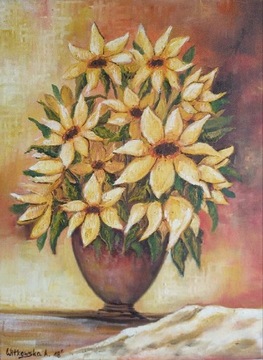 Obraz olejny "Słoneczniki" 30x40 cm
